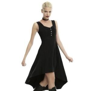 Royal Bones Tripp High Low Dress Size M Goth Gothic Punk Black